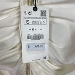 ZARA Blogger Favorite Off White Ruched Front Mini Dress Sz.S NWT Photo 9