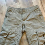 The North Face  Cropped Cargo Hiking Outdoor Nylon Pants Khaki Beige Sz 4 Photo 1