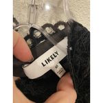 Likely Cupani Dress Womens 10 Black Lace Long Sleeve Sheath Cocktail Mini Party Photo 2