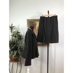 Romana Studio Women 2PC Skirt Suit 16 Long Sleeve Clueless Preppy Black 4 Button Photo 5
