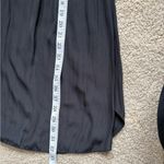 Ramy Brook  Jessy Black Midi Shirred Asymmetrical Front Side Skirt Size 4 Photo 14