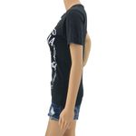 On Fire  SMALL Black Lace Up Malibu California Luna Beach Short Sleeve Tee Photo 2
