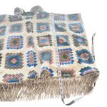 Hutch Rai Reversible Crochet Poncho Boho Granny Square Fringe Oversized M/L Photo 12