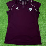Adidas Texas A&M 1/4 Sleeve Shirt Womens SM Aggie Training Staff‎ "team Issue" Stitched Photo 0