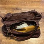 Boho Colorblock Brown Yellow White Faux Leather Pleather Shoulder Bag Purse Photo 8