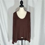 We The Free  • Free People Malibu Thermal Shirt Brown Small Oversized Boho Size M Photo 3