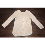 Cynthia Rowley ⭐️ 100% Cotton Long Sleeve Knit Winter Sweater Back Button Up S Photo 1
