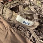 Calla Ruched Lattice Blouse Mauve Cutout Top Clubwear Y2K Stretch sz L Pink Size L Photo 6