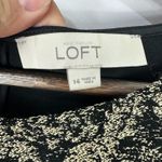 Loft Dress 14 Black Gold Brocade Jacquard Sleeveless Sheath Career Party Holiday Photo 1