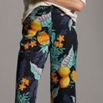 Anthropologie  Maeve EUC Women's Escape Printed Pants Lemon Pineapple Size 0 Photo 0