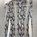 Haute Monde Haute‎ Monde Monochrome Snakeskin Sheer Bodysuit Size S Photo 6