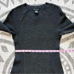 Club Monaco Chichi Textured Knit Long Sleeve Mini Dress in Dark Charcoal Gray XS Photo 2