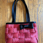 Harveys Original Seatbelt Bag Purse Disney Minnie Mouse Big Black Bow EUC Red Photo 0