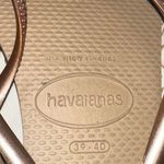 Havaianas rose gold Flip Flop With Rhinestone Sz9/10W Photo 2