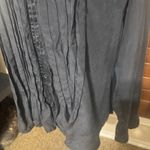 Liz Claiborne Women's Button Up Shirt Blouse Long Sleeve 100% Silk Black Size 10 Photo 2