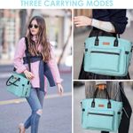 Insulated Lunch Bag for Women Men,Adult Lunch Box for Women with Adjustable Shoulder Strap,Portable Large Lunch Tote Bag for Office Work Picnic Beach,Reusable Lunch Cooler Bag Photo 6