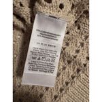 DKNY Tan Open Knit Sweater Vest | Sleeveless Cotton Layering Pullover Photo 3