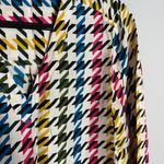 Carlisle  Collection colorful houndstooth silk blouse Photo 1