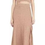 Bardot  Size XL  Pleated Skirt Buttons Midi Buttons Slit Ribbed Photo 0