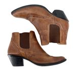 Durango  Leather Ankle Boots 7.5 Brown Western Cowboy Slip On Everyday Wear Photo 1