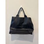 Valentino Milano Black Leather Tote Bag Rose Gold Hardware Photo 2