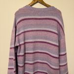 Lovers + Friends  Mary Sweater Cardigan Size XL Long Button Down Purple Stripe Photo 7