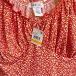 Planet Gold  Juniors’ Floral Printed Puff Sleeve Peasant Top Size Small Photo 8