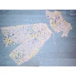 H&M  flora 2 piece off the shoulder crop too and pants sheer beach coverup outfit Photo 5