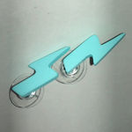 Blue Lightning Bolt Boho Earrings Photo 2