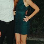 Top shop high neck emerald green bodycon homecoming dress Photo 2