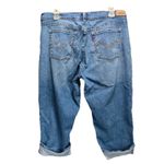 Levi's 515 Light Wash Denim Capri Pants Size 34X18.5 Mid Rise Pockets Zip Photo 3