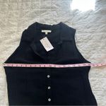 Everyday Ritual Vivienne Sleeveless Cotton Gauze Dress Top NEW Black Photo 9