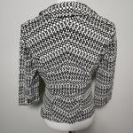 CAbi  black white Du Jour geometric blazer size 4 Photo 4