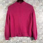 Marine layer Pink Ribbed Mock Neck Sweater Women's Size S Cotton Wool Blend Photo 2