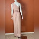 Halston Heritage  Blush One-Shoulder Dress Size XL retail $573 Photo 10