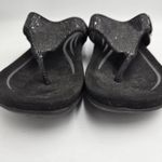 Aetrex ® Rae Orthotic Sparkle Thong Sandal Black Women Size 7 Flip Flop Glamcore Photo 8