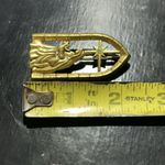 Vtg Signed Danecraft Mary Holding Baby Jesus Below A Shining Star Pin Brooch Gold Photo 4