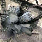 Blue Grey Fascinator with Discrete Alligator Clip Gray Photo 5