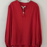 Tommy Bahama NWT  Laguna Bay 3/4 Ballon Sleeve V-Neck Tango Red Blouse Photo 0