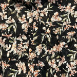 Ralph Lauren Lauren Courtenay black with pink floral design top size small Photo 3