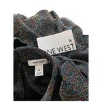 Nine West Cropped Rainbow Glitter Jumpsuit Black Size M NWT New Year Holiday Photo 2