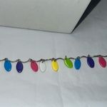 Boho Festival Rainbow Dangle 10” Bracelet/Anklet Silver Photo 2