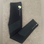 ALLSAINTS NWOT All Saints Terro Paneled Black Leggings with Zippers, Elastic Waist Photo 2