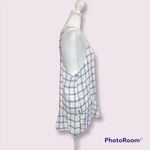 Cloth & Stone Anthropologie's Blue White Plaid Racerback Peplum Top Size Large Photo 1