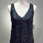 CLEARANCE! Navy Trouvé Sequin Front Tank Size S NWT Blue Photo 0