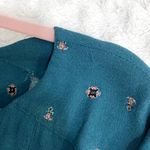 Free People Green Love Grows Printed Long Sleeve Key Hole Boho Romper S Photo 5