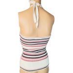 Candie's Vintage Striped Halter Knit Top Sz XS Y2k pink brown Photo 3