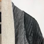 BLANK NYC  Drape Knit Shawl Collar Faux Leather Sleeve Moto Jacket Size Medium Photo 3