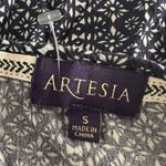 Artesia Boho Dress Casual Mini with Neck Ties Tassels Navy Cream Size S Photo 7