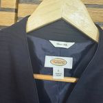 Talbots Navy Ribbed Silk Blazer Size 6 Photo 4